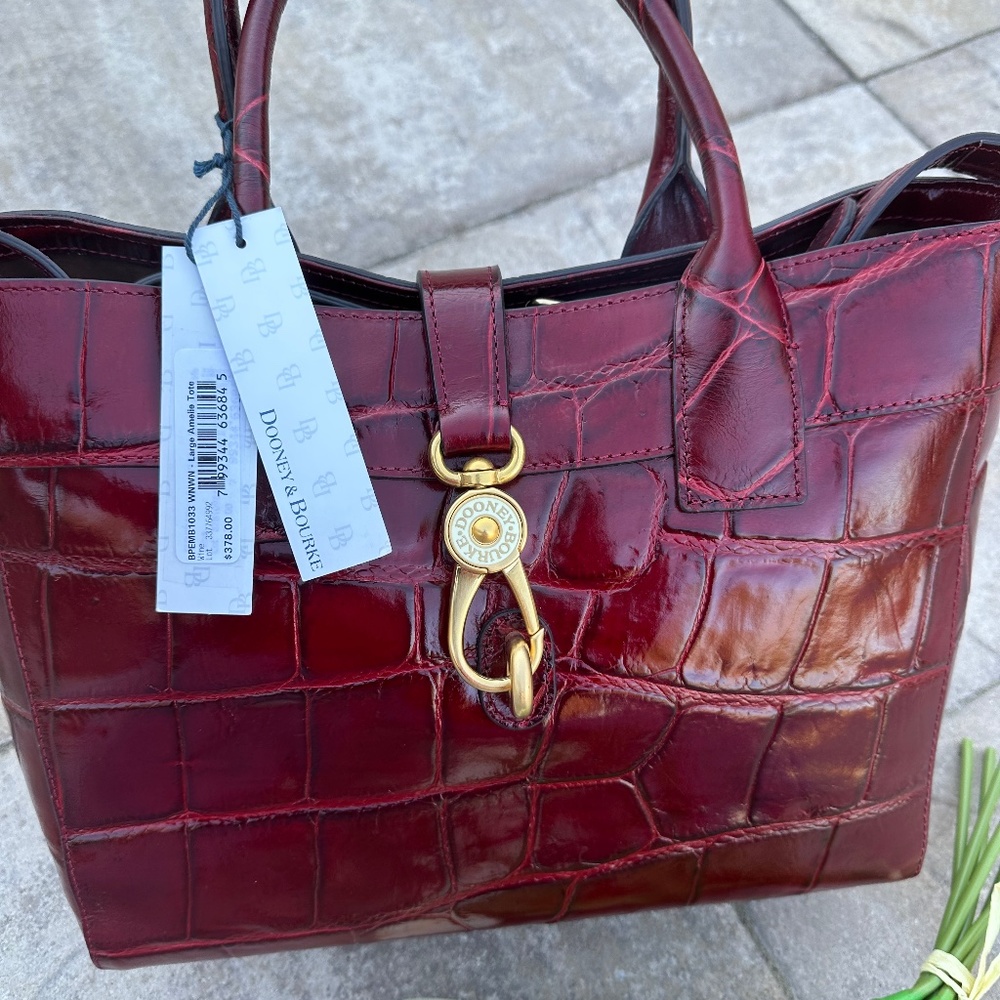 Dooney & Bourke  Large Amelie Croco Tote (NEW)